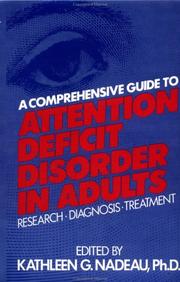 Front cover of A comprehensive guide to attention deficit disorder in adults by Kathleen G. Nadeau