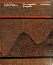 Cover of Managerial finance by J. Fred Weston
