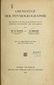 Front cover of Grundzüge der Physiogeographie by William Morris Davis