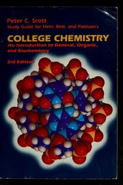 Front cover of Study guide for Hein, Best, and Pattison's College Chemistry by Peter C. Scott