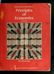 Front cover of Study guide to accompany principle of economics by Elbert V. Bowden
