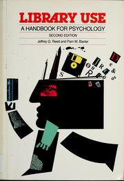 Cover of Library use by Jeffrey G. Reed