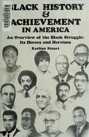 Front cover of Black History and Achievement in America by Karlton Stuart