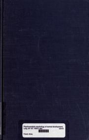 Cover of Psychoanalytic psychology of normal development, 1970-1980 by Anna Freud