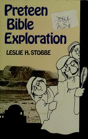 Cover of Preteen Bible exploration by Leslie H. Stobbe