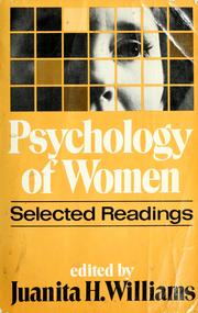 Cover of Psychology of women by Juanita H. Williams