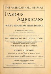 Cover of Famous Americans by Marshall Everett