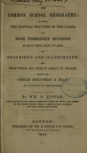Front cover of The common school geography ... by William Bentley Fowle, Sr.