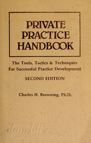 Cover of Private practice handbook by Charles H. Browning