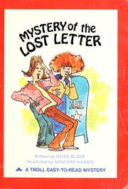 Cover of Mystery of the lost letter by Olive Blake