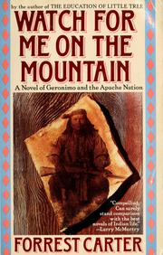 Cover of Watch for me on the mountain by Forrest Carter