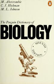 Cover of The Penguin dictionary of biology by M. Abercrombie