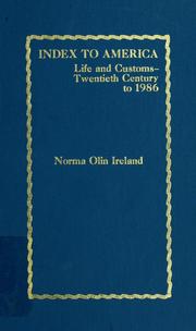 Front cover of Index to America by Norma Olin Ireland