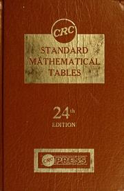 Cover of CRC standard mathematical tables by William H. Beyer