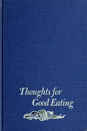 Cover of Thoughts for good eating. by Unknown