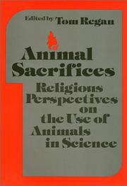 Cover of Animal sacrifices by Tom Regan