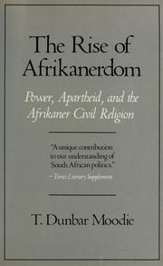 Front cover of The rise of Afrikanerdom by T. Dunbar Moodie