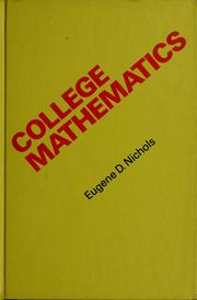 Cover of College mathematics by Eugene Douglas Nichols