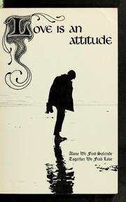 Cover of Love is an attitude by Walter Rinder