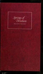Front cover of Springs of devotion by Arthur Wortman