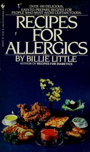 Cover of Recipes for allergics by Billie Little