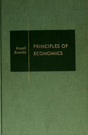 Front cover of Principles of economics by Royall Brandis