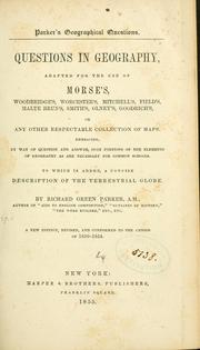 Cover of Parker's geographical questions by Richard Green Parker