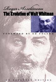 Front cover of The evolution of Walt Whitman by Roger Asselineau