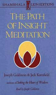 Front cover of The Path of Insight Meditation by Joseph Goldstein