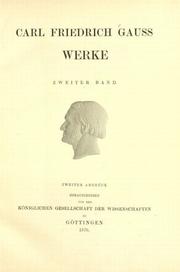 Cover of Carl Friedrich Gauss, Werke by Carl Friedrich Gauss
