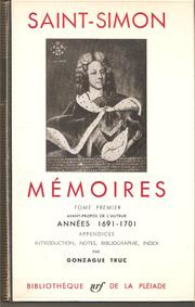 Cover of Mémoires by Saint-Simon, Louis de Rouvroy duc de