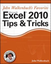 Front cover of John Walkenbach's Favorite Excel 2010 Tips and Tricks by John Walkenbach