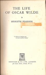 Front cover of The life of Oscar Wilde by Hesketh Pearson