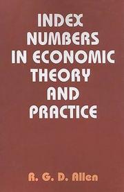Front cover of Index numbers in economic theory and practice by R. G. D. Allen
