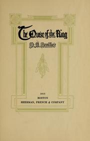 Front cover of The quest of the ring by Paul Swigart Brallier