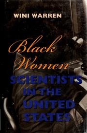 Front cover of Black women scientists in the United States by Wini Warren
