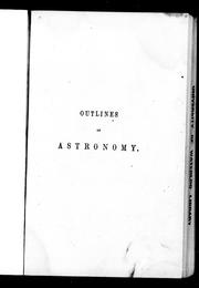 Front cover of Outlines of astronomy by John Frederick William Herschel