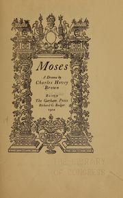 Cover of Moses by Charles Hovey Brown