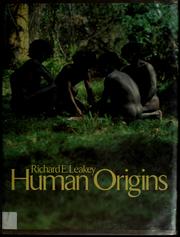 Cover of Human origins by Richard E. Leakey