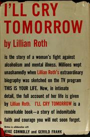 Cover of I'll Cry Tomorrow by Lillian Roth