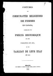 Front cover of Costumes des communautés religieuses de femmes en Canada by Unknown