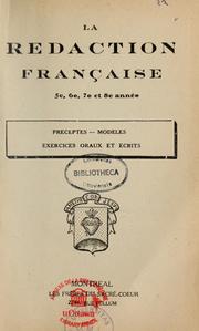Front cover of La rédaction française by Frères du Sacré-Coeur