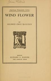 Cover of Wind flower by Mildred Criss McGuckin