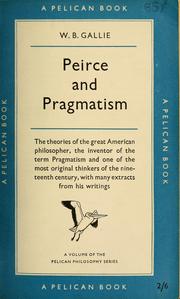 Front cover of Peirce and pragmatism by W. B. Gallie