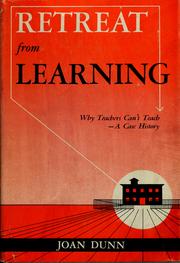 Cover of Retreat from learning by Joan Dunn