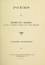 Cover of Poems by Edmund Basel