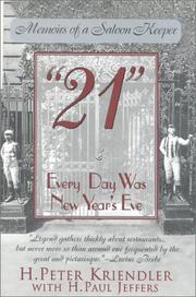 Cover of "21" by H. Peter Kriendler