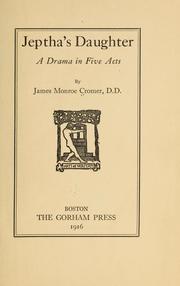 Cover of Jeptha's daughter by James Monroe Cromer