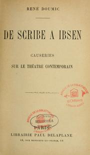 Cover of De Scribe à Ibsen by René Doumic