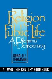 Front cover of Religion in public life by Ronald F. Thiemann